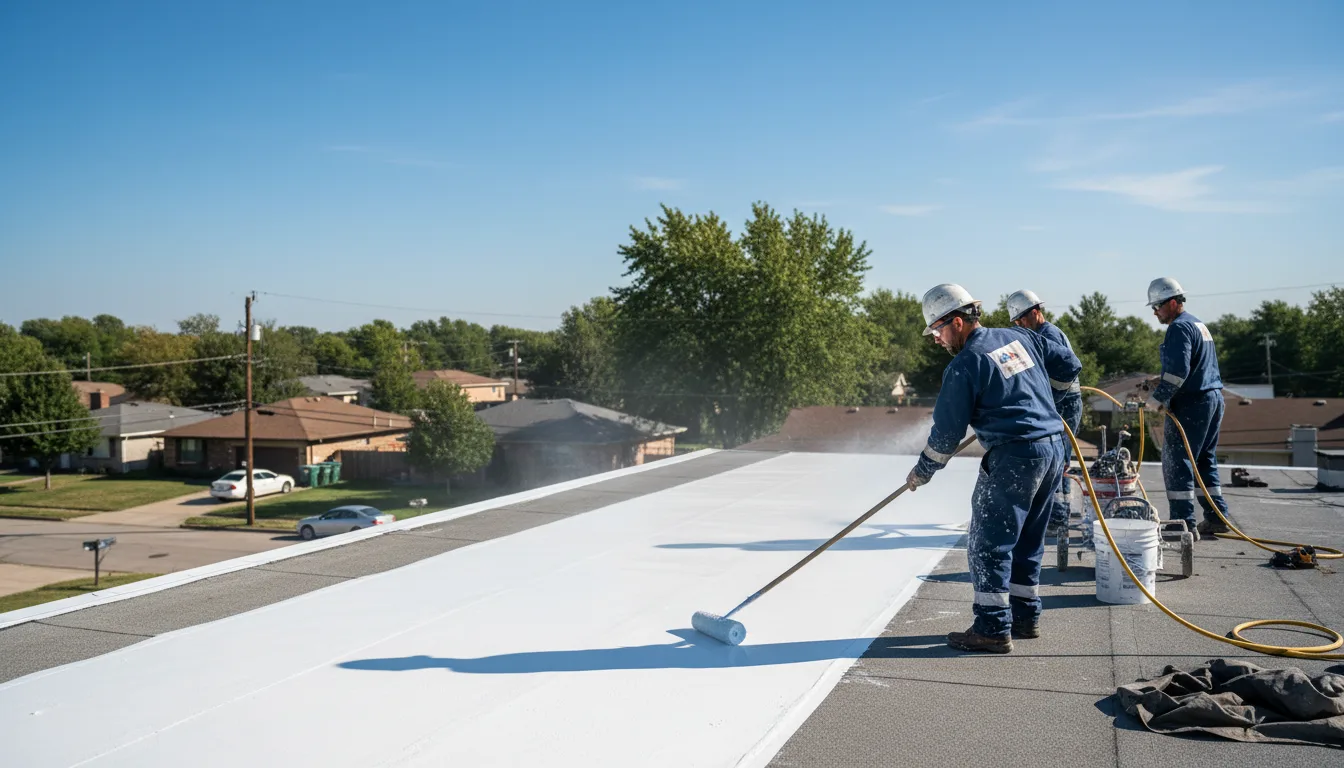 Commercial roof coating in Sasakwa, OK near me